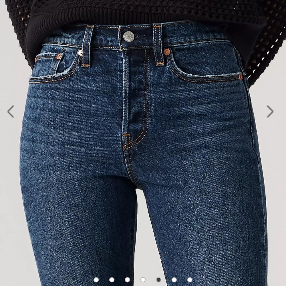 Levi’s Wedgie Fit High Rise Button Fly Jeans – Size 29 Dark Wash - Picture 5 of 13